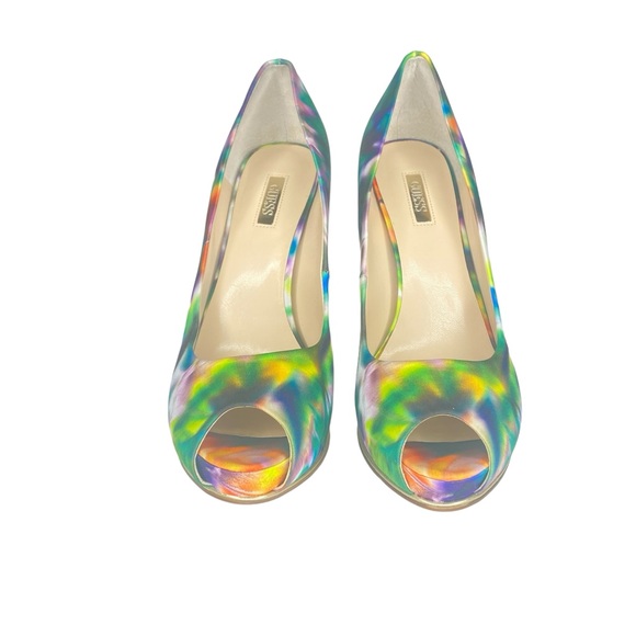Guess Honora Watercolor Platform Peep Toe Stiletto Pump size 7.5 - Picture 2 of 8